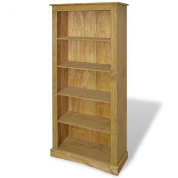 Библиотека с 5 рафта мексикански бор стил Корона 80x40x170 cм