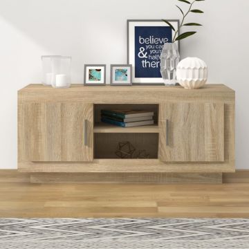 Нощно шкафче Ireland, бетонно сиво, 102x35x45 см, инженерно дърво