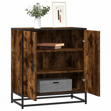 Шкаф опушен дъб 68x35x76 cm Изработена дървесина и метал