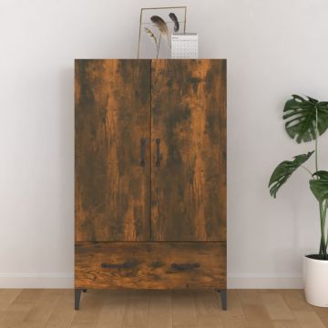 Висок шкаф, опушен дъб, 70x31x115 см, инженерно дърво