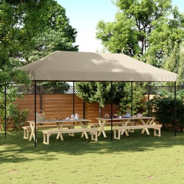 Сгъваема парти шатра, pop-up, таупе, 580x292x315 см
