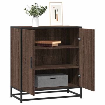 Бюфет Кафяв дъб 68x35x76 cm Изработена дървесина и метал