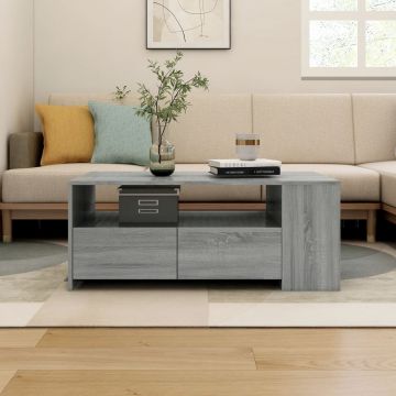 Кафе маса Lynch, сив сонома, 102x55x42 см, инженерно дърво