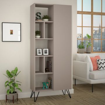 Рафт за книги Jedda Bookcase - Светла мока