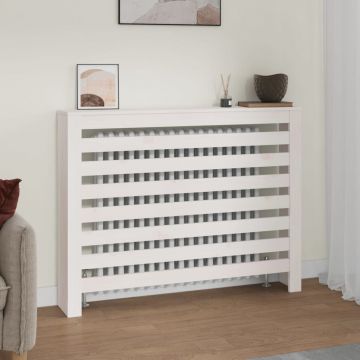 Параван за радиатор бял 108 Stacey,5x19x84 см борово дърво масив