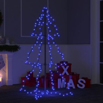 Коледна елха конус, 160 LED, закрито и открито, 78x120 см