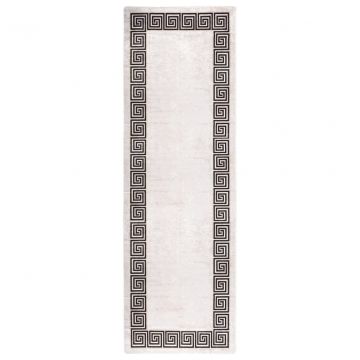 Килим, миещ се, 80x300 см, светлобежов, противоплъзгащ
