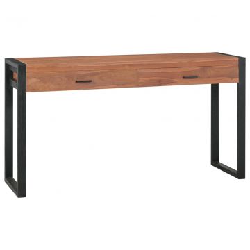 Бюро с 2 чекмеджета Mcdonnell, 140x40x75 см, рециклирано тиково дърво