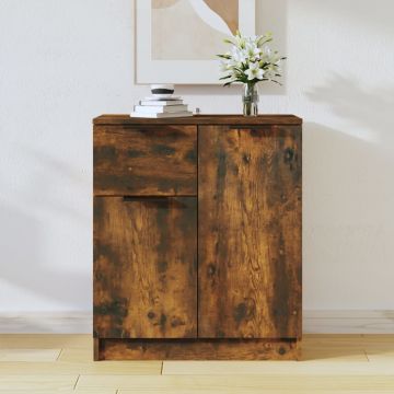 Сайдборд Butt, опушен дъб, 60x30x70 см, инженерно дърво