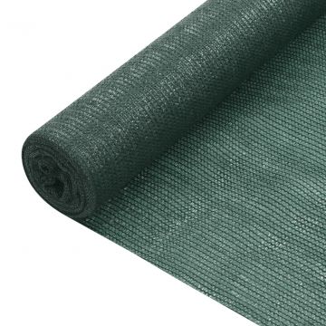 Засенчваща мрежа зелена 1,2x50 м HDPE 75 г/м²