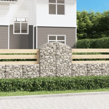Дъговидна габионна кошница 100x50x120/140 см поцинковано желязо
