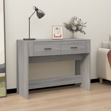 Конзолна маса, сив сонома, 100x39x75 см, инженерно дърво