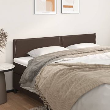 Горни табли за легло 2 бр кафяви 90x5x78/88 см Bea, изкуствена кожа