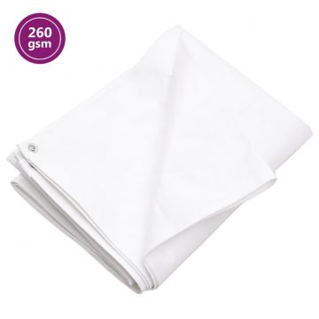 Брезент, 260 г/м², 8x10 м, бял, HDPE