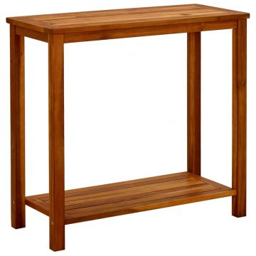 Градинска конзолна маса, 80x35x75 см, акациево дърво масив