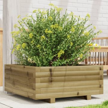 Градинска кашпа 60x60x26,5 см импрегниран бор