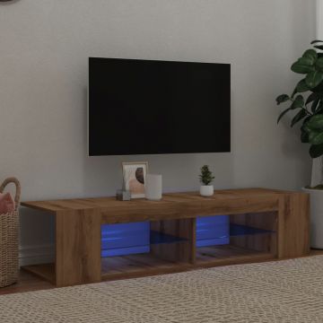 ТВ шкаф с LED осветление Дъб Artisan 135x39x30 cm
