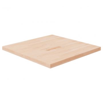 Квадратен плот за маса, 80x80x4 см, необработен дъб масив