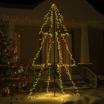 Коледна елха конус, 300 LED, закрито и открито, 120x220 см