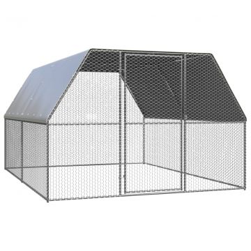 Птичарник на открито Jaxson, 3x4x2 м, поцинкована стомана