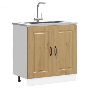 Шкаф за мивка, Kalmar, дъб артизан 80x46x81,5см инженерно дърво