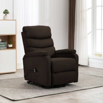 Изправящ реклайнер Greta, тъмнокафяв, текстил
