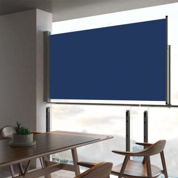 Прибираща се дворна странична тента Nicholson, 160x300 см, синя