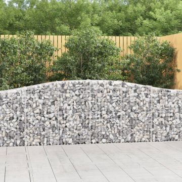 Габионни кошници арка 2 бр 400x30x80/100 см поцинковано желязо