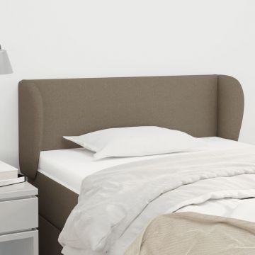Горна табла за легло с уши Davenport, таупе, 93x23x78/88 см, плат