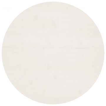 Плот за маса, бял, Ø80x2,5 см, бор масив