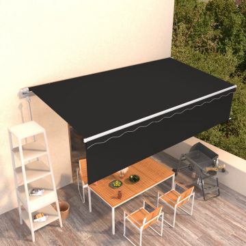 Автоматично прибиращ се сенник с щора Zayn, 6x3 м, антрацит