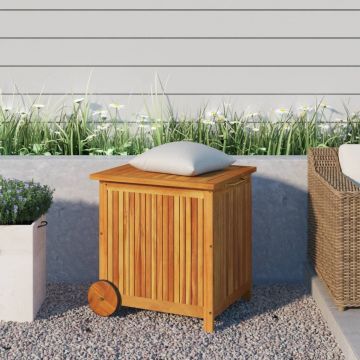 Градинска кутия за съхранение колела 150x50x58 см акация масив Landry