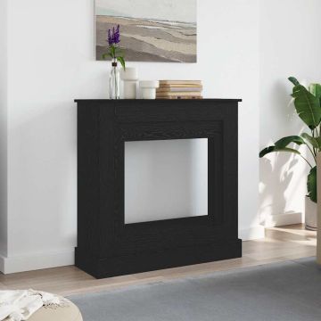 Камина Surround Черен дъб 90x30x90 cm Инженерна дървесина