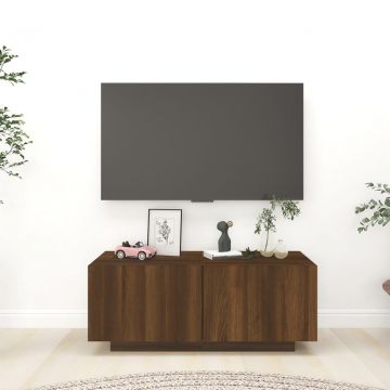 ТВ шкаф Dillon, кафяв дъб, 100x35x40 см, инженерно дърво