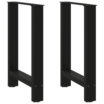 Крака за трапезна маса черни 2 бр. 60x(72-73) cm стомана