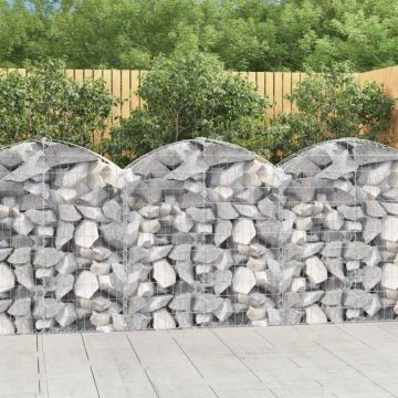 Дъговидна габионна кошница 100x30x100/120 см поцинковано желязо