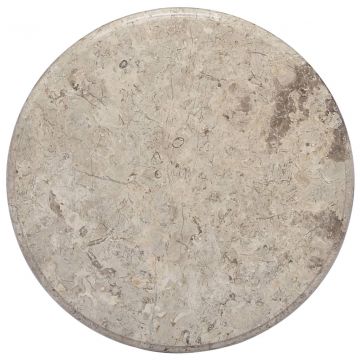 Плот за маса, сив, Ø50x2,5 см, мрамор