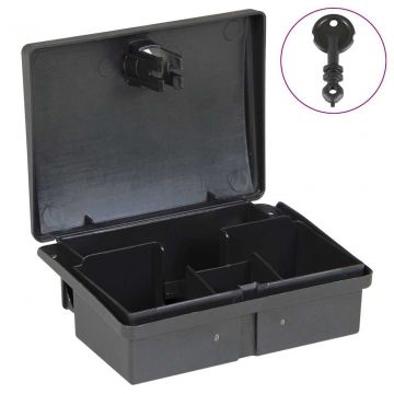 капани за мишки vidaXL 10 бр. черни 13x10x4 cm
