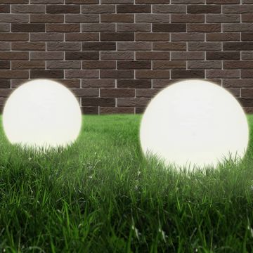 Градински сфери за LED лампи, 2 бр, 40 см, PMMA