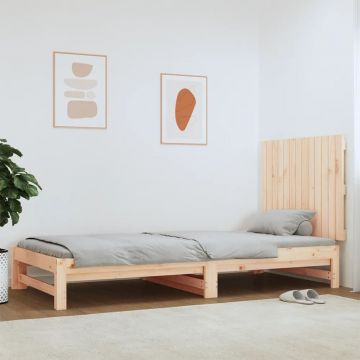Стенна табла за спалня, 82,5x3x60 см, борово дърво масив