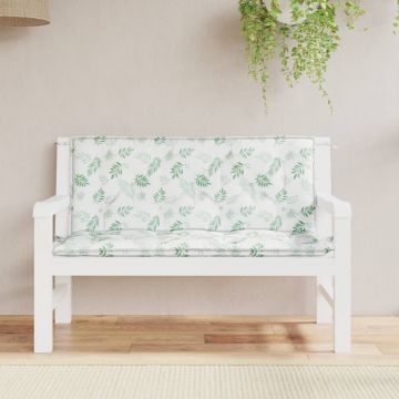 Възглавници за градински пейки 2 бр на листа 120x50x7 см плат Kirsty