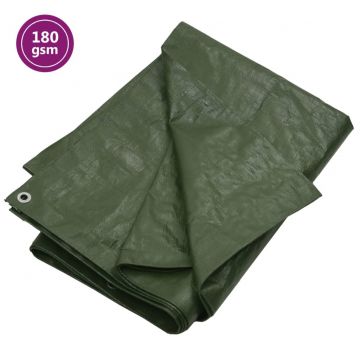 Брезент, 180 г/м², 8x10 м, зелен, HDPE