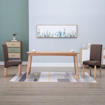 Трапезни столове Lilian, 2 бр, кафяви, плат