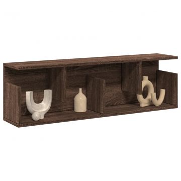 Стенен шкаф, 100x20x30 см, кафяв дъб, инженерно дърво