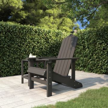 Градински стол "Адирондак", HDPE, антрацит