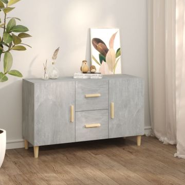 Сайдборд Rhodes, бетонно сив, 100x36x60 см, инженерно дърво