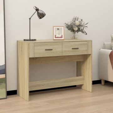 Конзолна маса, дъб сонома, 100x39x75 см, инженерно дърво