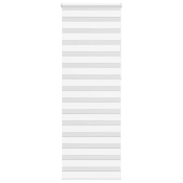 Зеброва щора бял 70x230 см ширина на плата 65,9 cm полиестер