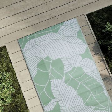 Килим за открито, зелен, 80x250 см, PP