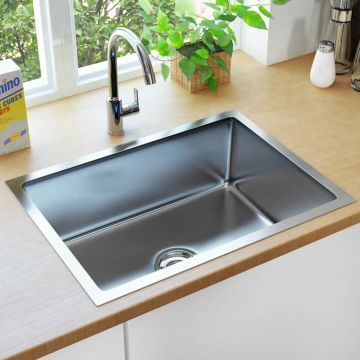 Ръчно изработена кухненска мивка с цедка Jacobson, неръждаема стомана